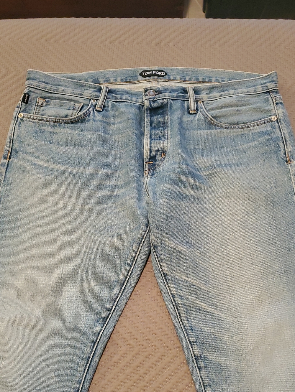 Tom Ford Men’s Light Wash Slim Straight Jeans